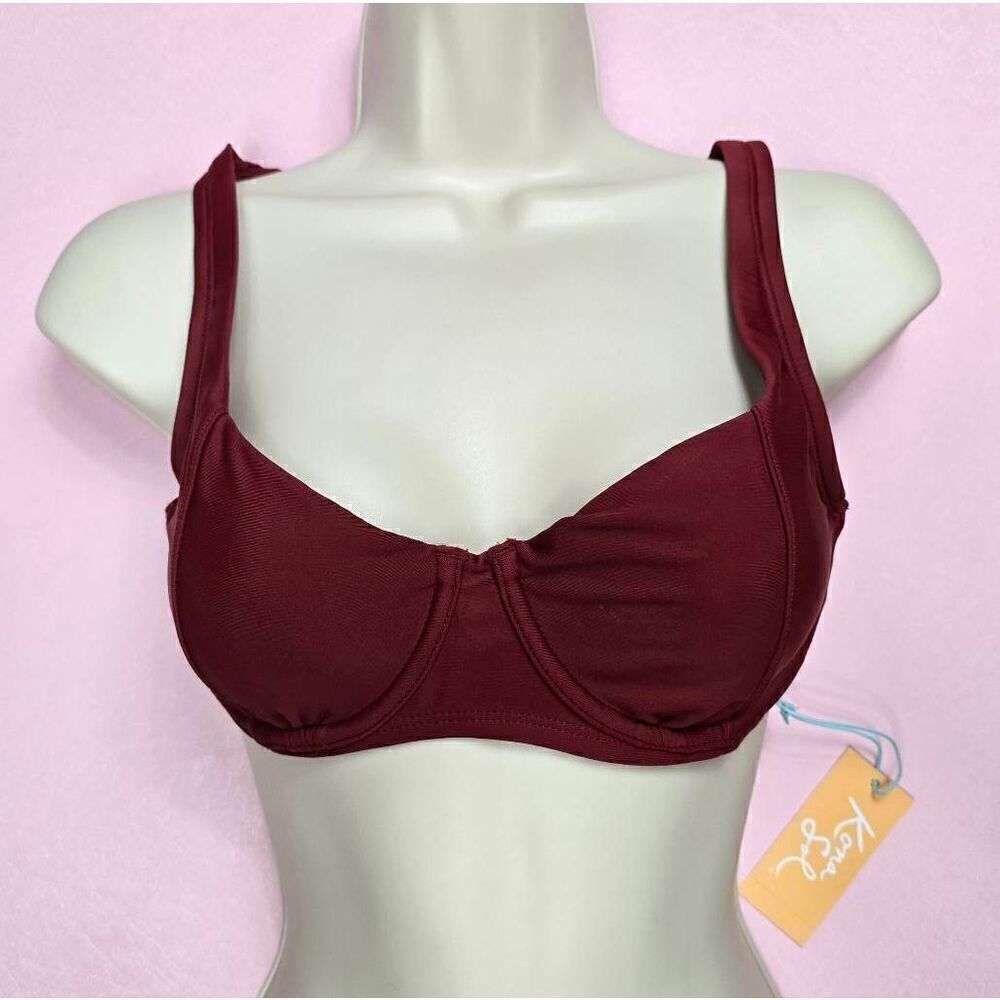 Kona Sol Red Underwired Bikini Top Small